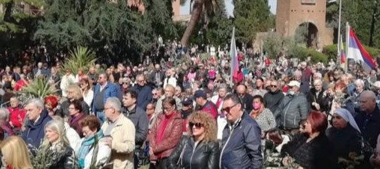 Al Santuario del Divino amore i fedeli si sono uniti alla processione e benedizione delle Palme officiate dal Cardinale Feroci