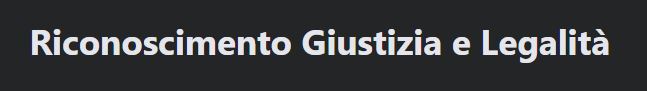 PREMIO GIUSTIZIA E LEGALITA